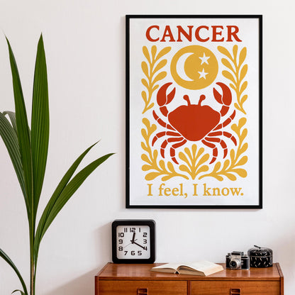 Cancer Zodiac Poster Wall Art