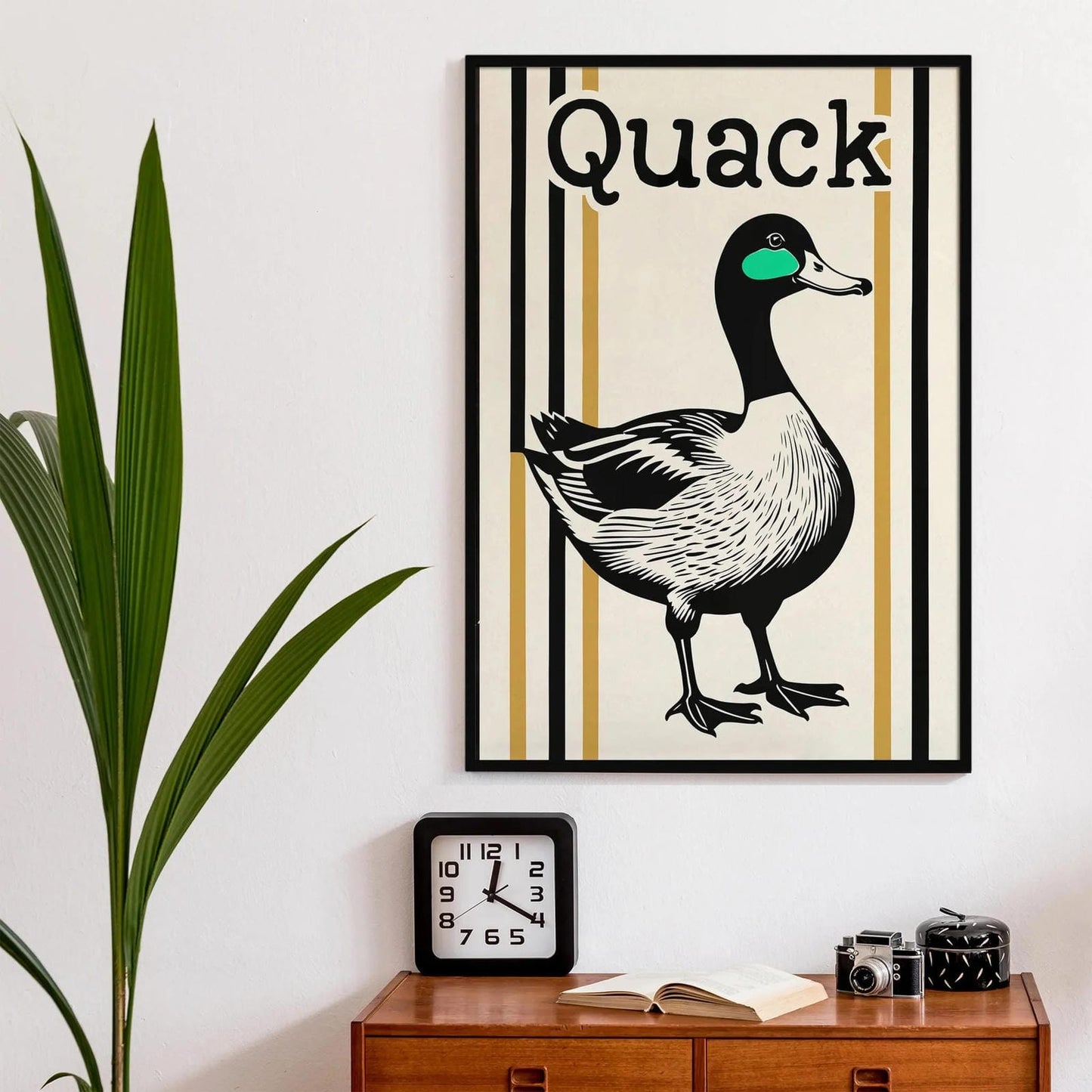 Quack Duck Mid-Century Art Print