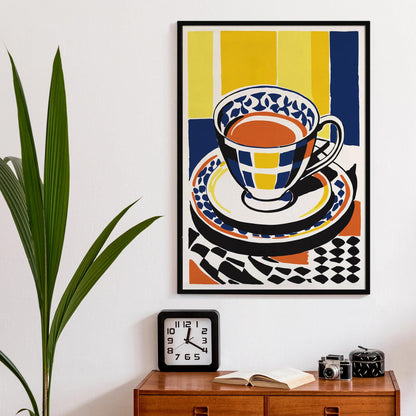 Teacup Art Print – Retro Kitchen Decor
