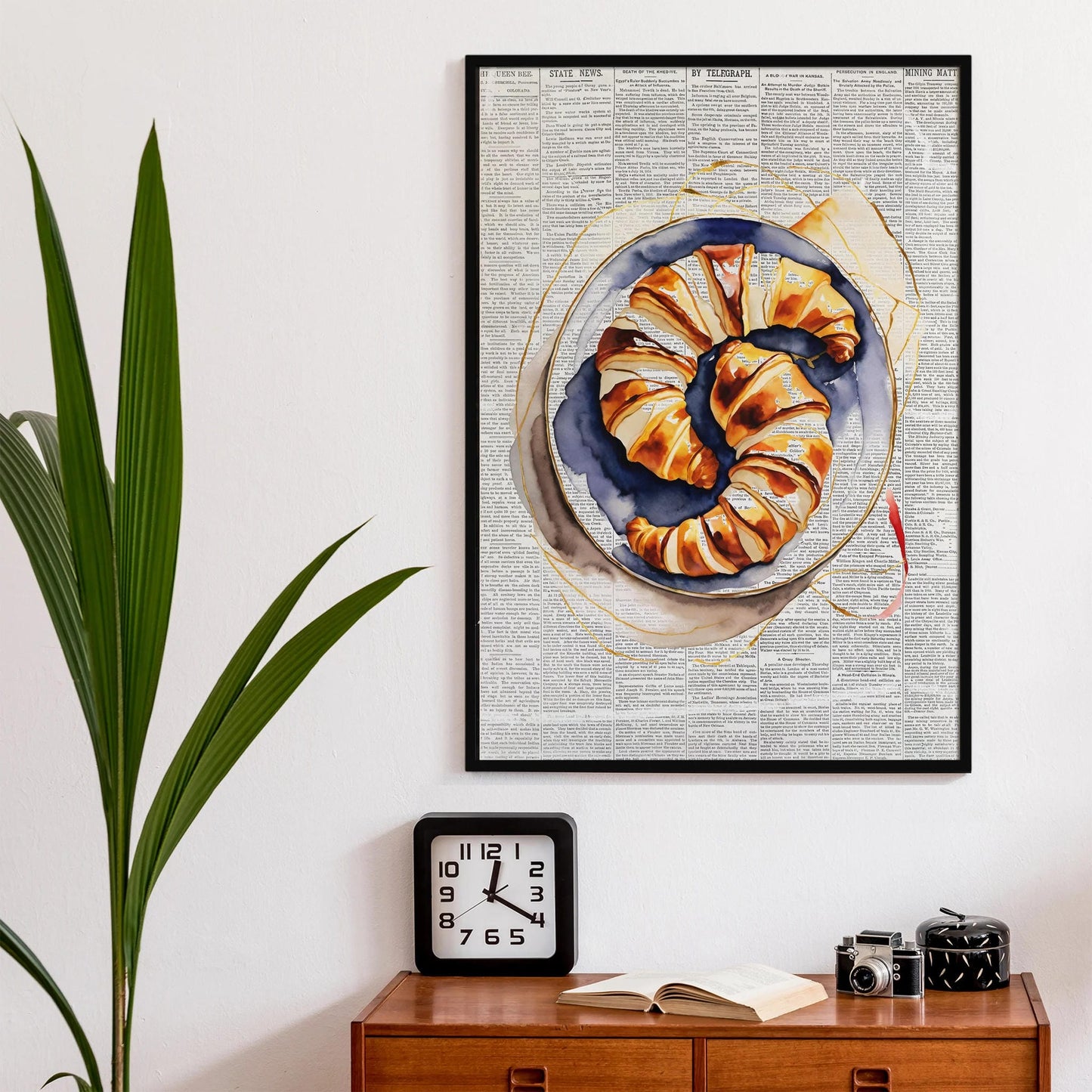 Croissant Art Print - French Breakfast Poster