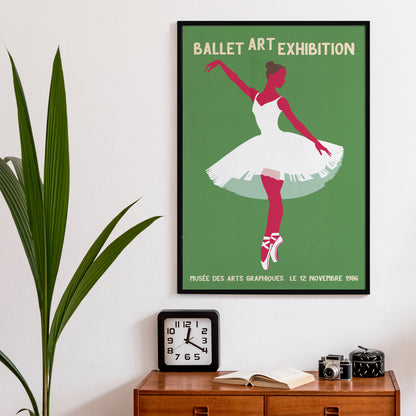 Ballet Art Exhibition Vintage Poster