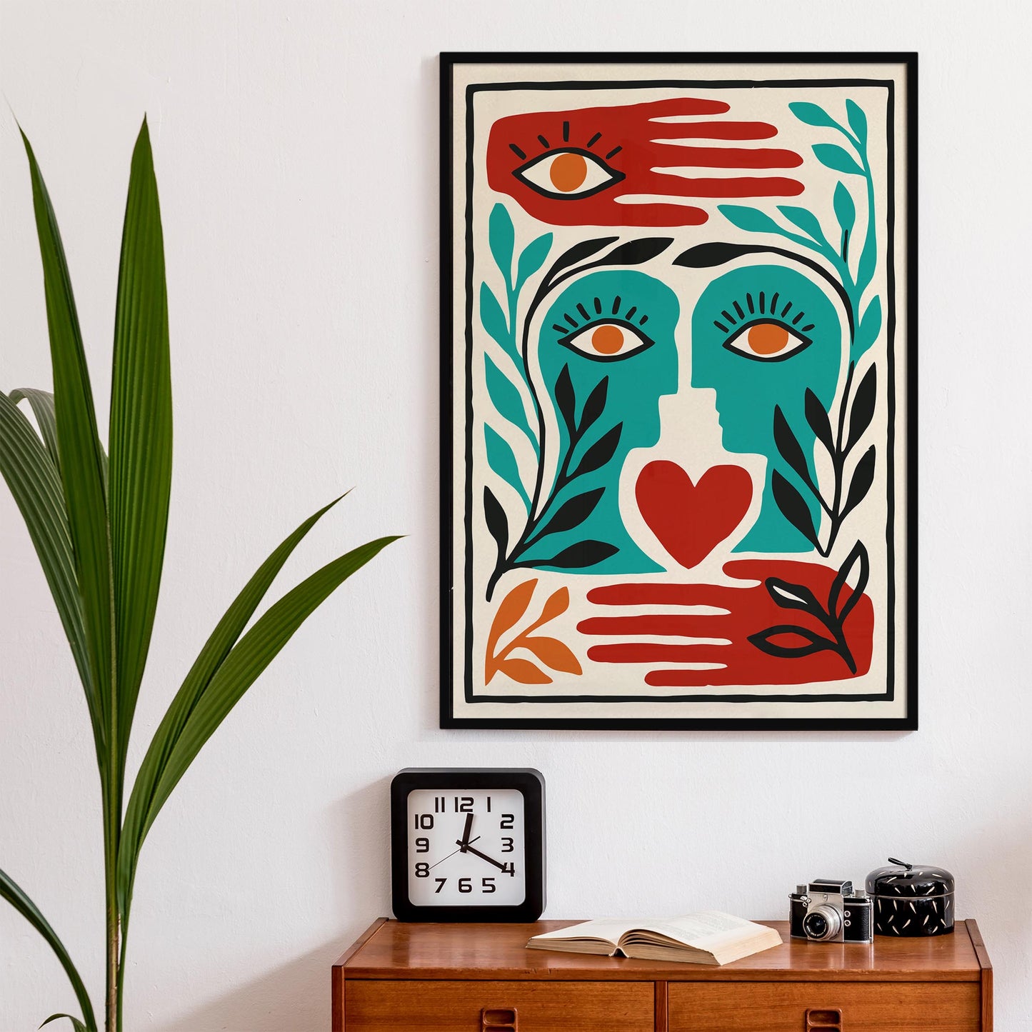Surreal Face Poster - Abstract Portrait Wall Art Print
