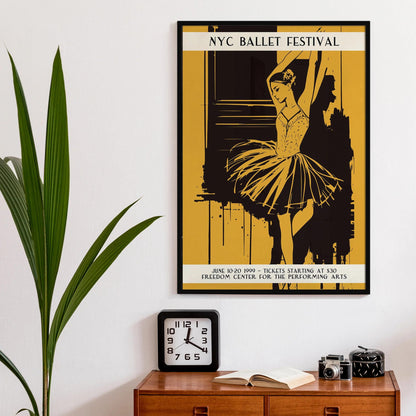 NYC Ballet Festival Vintage Poster