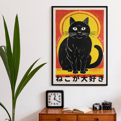 Japanese Cat Wall Art