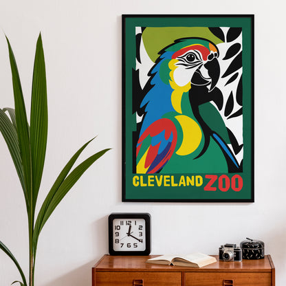 Cleveland Zoo Parrot Poster