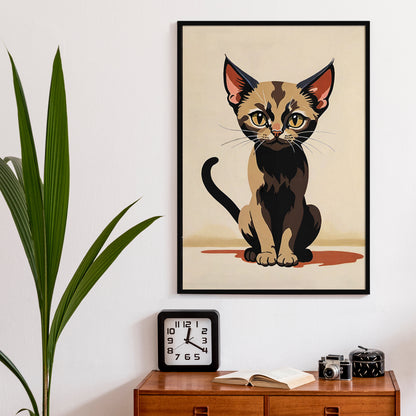 Cute Oriental Kitten Art Print