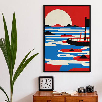 Geometric Japan Travel Poster