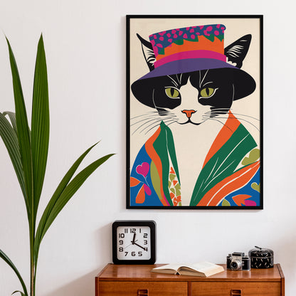 Funny Cat Fashion Poster