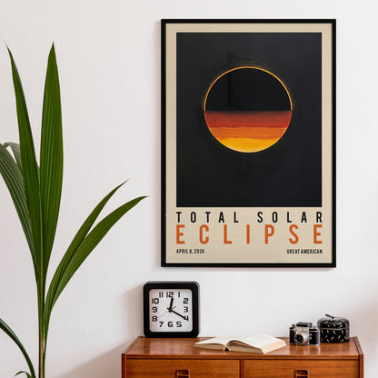 Solar Eclipse Print, Great American Eclipse Wall Art