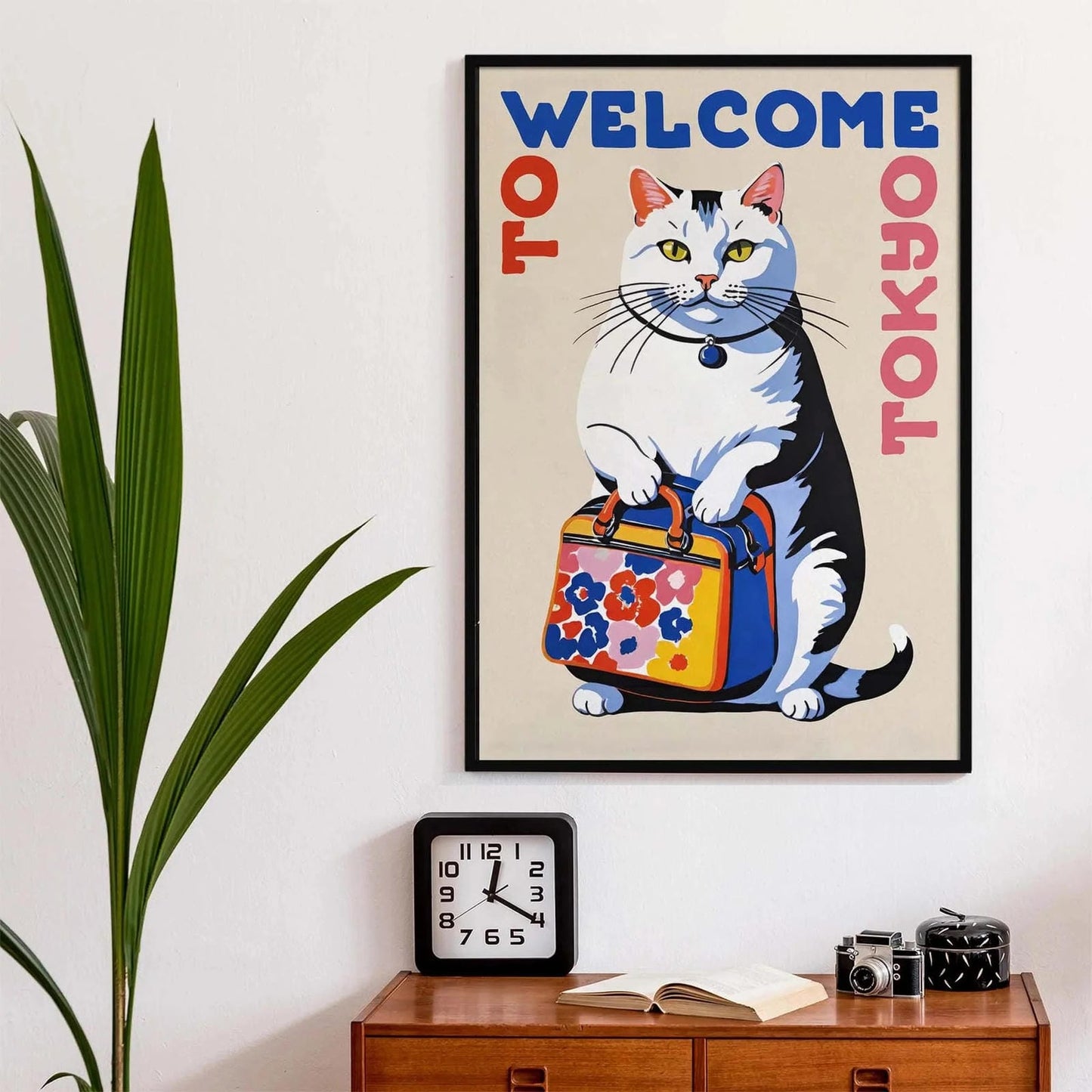 Tokyo Cat Welcome Poster Print