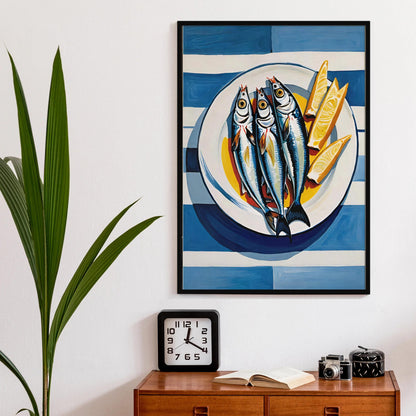 Bold Sardines with Lemon Art Print