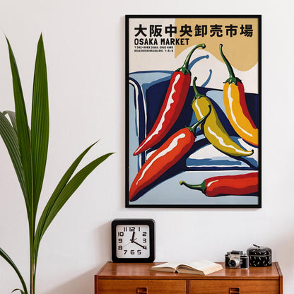 Osaka Chili Market Poster