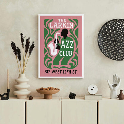 Retro Jazz Night Art Print