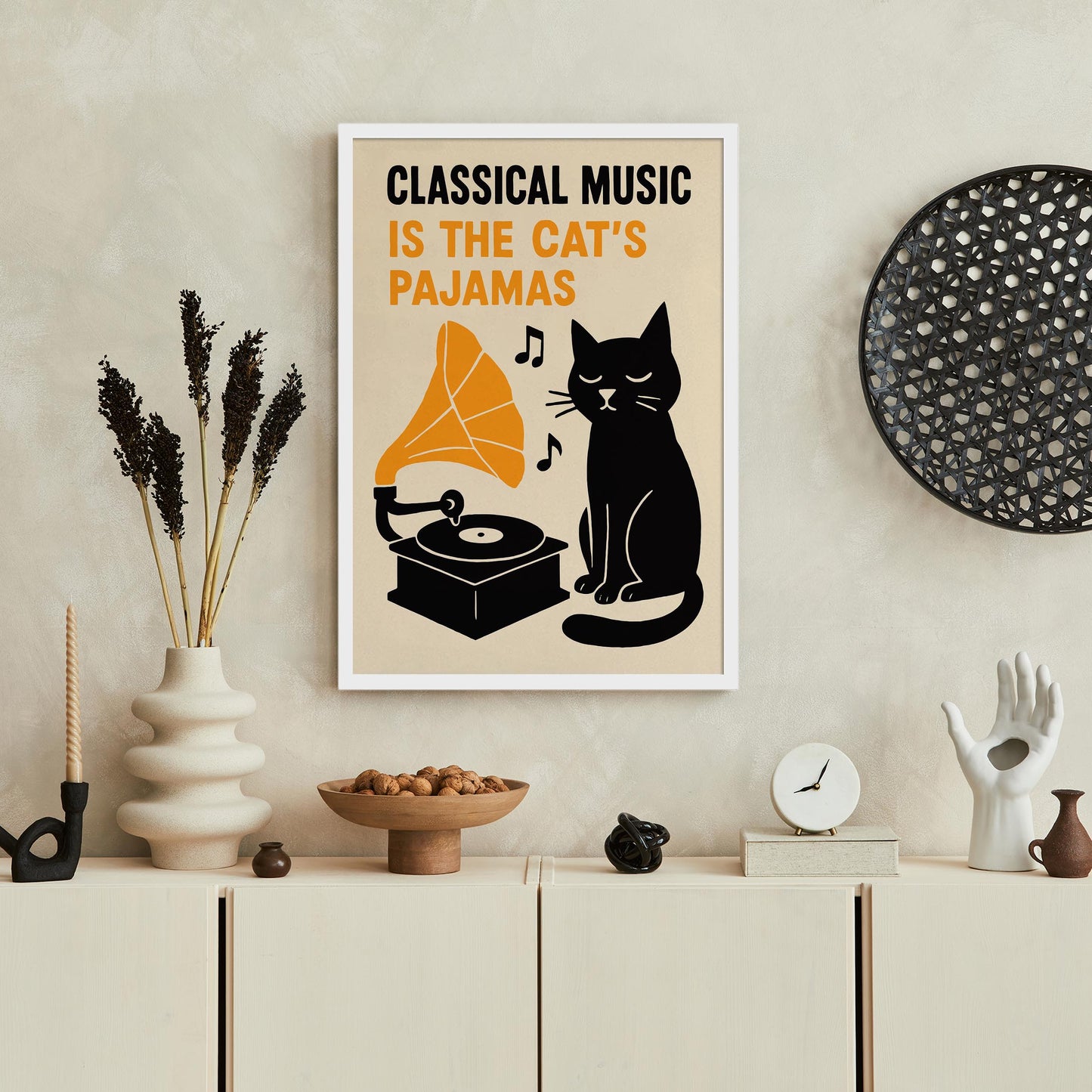 Cat Classical Music Wall Art