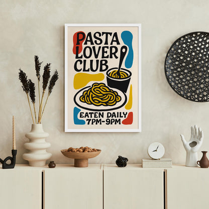 Pasta Lover Club Poster