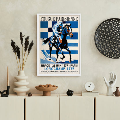 1935 Fougue Parisienne Horse Racing Poster