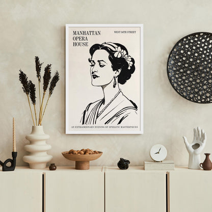 Vintage Opera Lady Poster