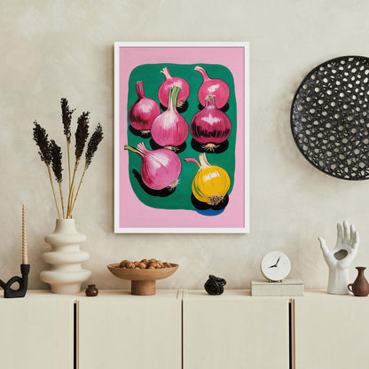 Pink & Yellow Onions – Art Print