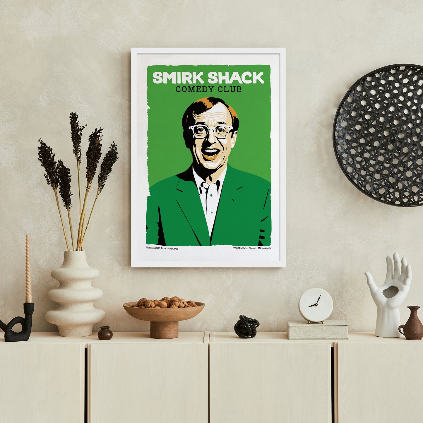 Smirk Shack Comedy Club Vintage Poster