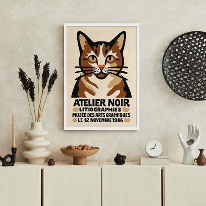 Atelier Noir Cat Exhibition Poster 1986