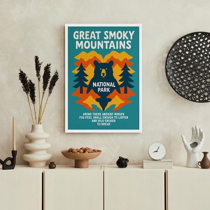 Smoky Mountains Bear Poster