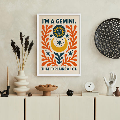 Gemini Zodiac Poster Print