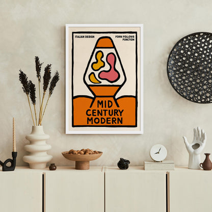Mid Century Lava Lamp Poster