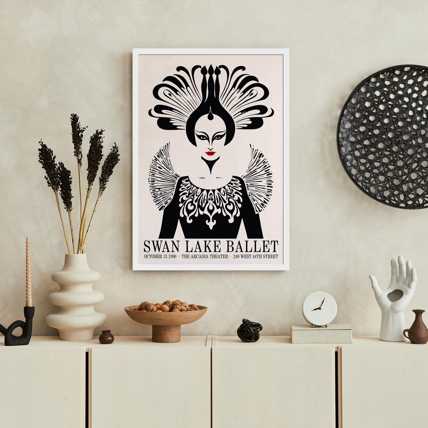 Swan Lake Art Deco Print