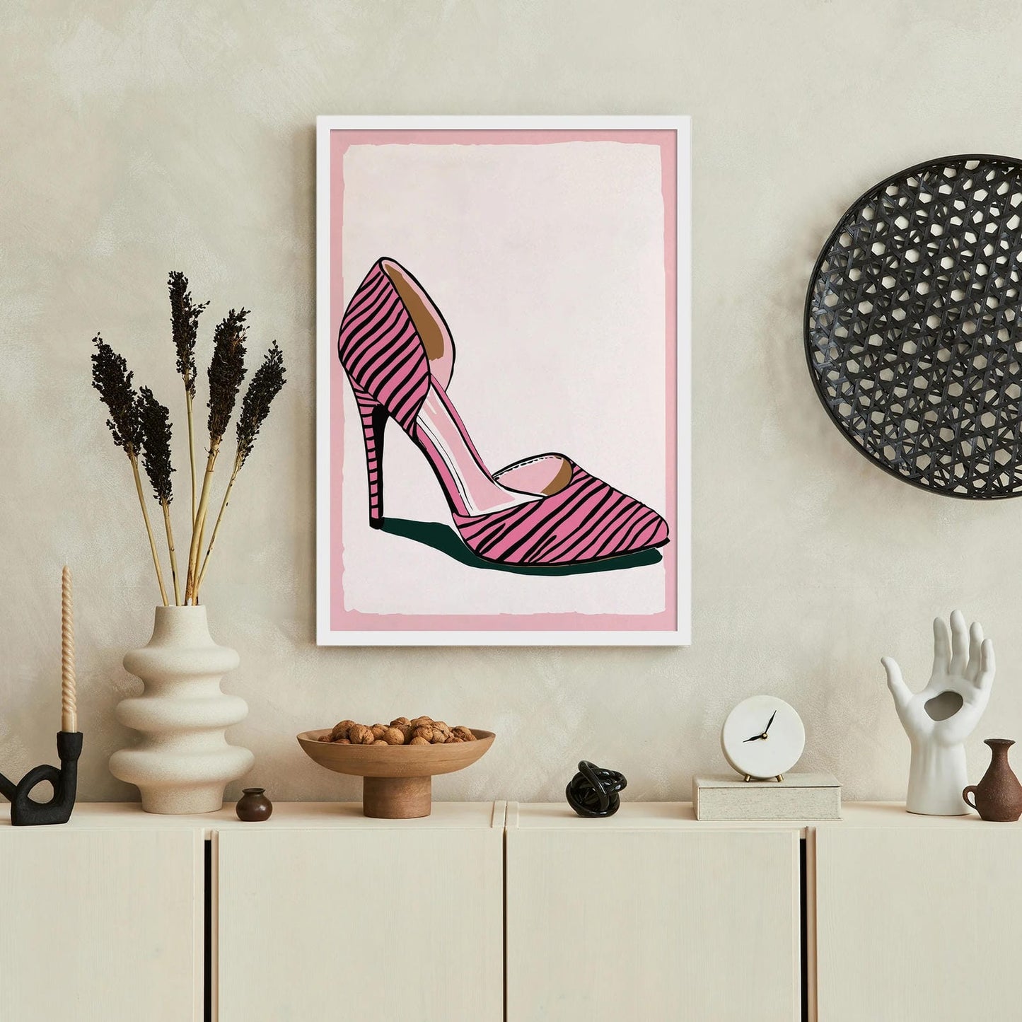 Zebra Heels Fashion Wall Art Print