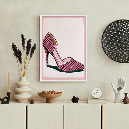 Zebra Heels Fashion Wall Art Print