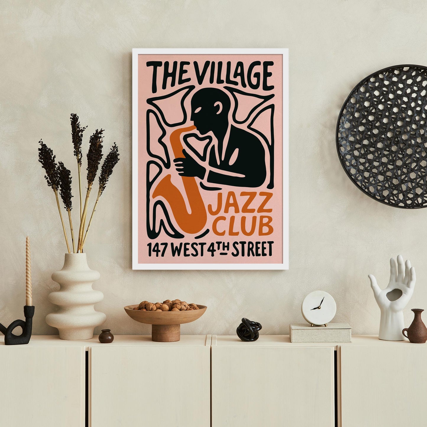The Village Jazz Club Vintage Poster