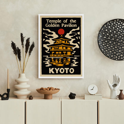 Kyoto Temple Travel Poster