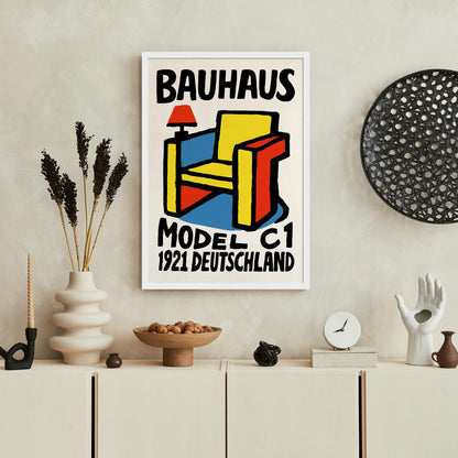 Bauhaus Chair Poster - Mid Century Modern Wall Art