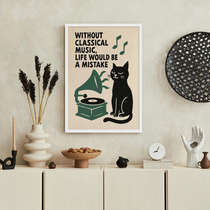 Classical Music Cat Poster