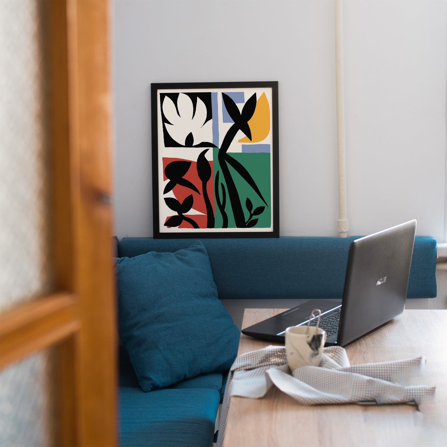 Abstract Floral Shapes Art Print