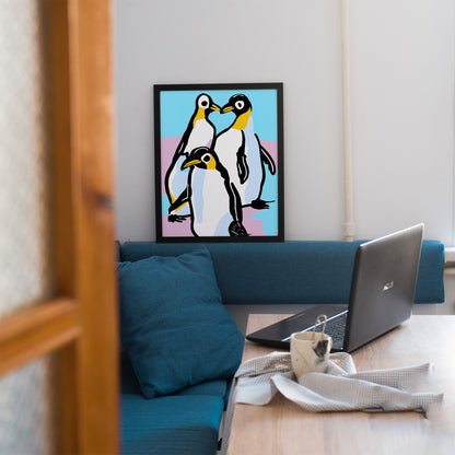 Cute Penguins Art Print