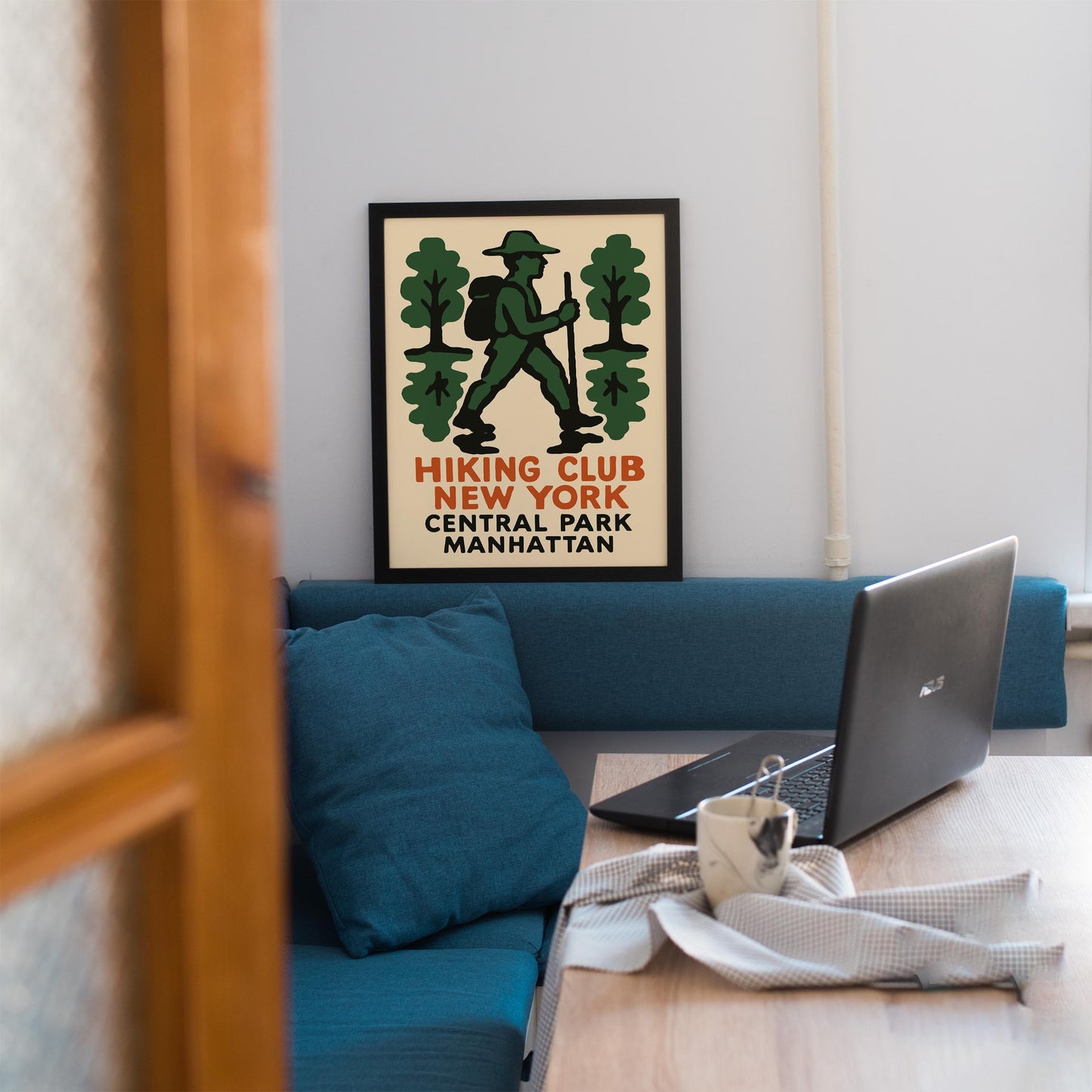 Vintage Hiking Club Central Park Wall Art