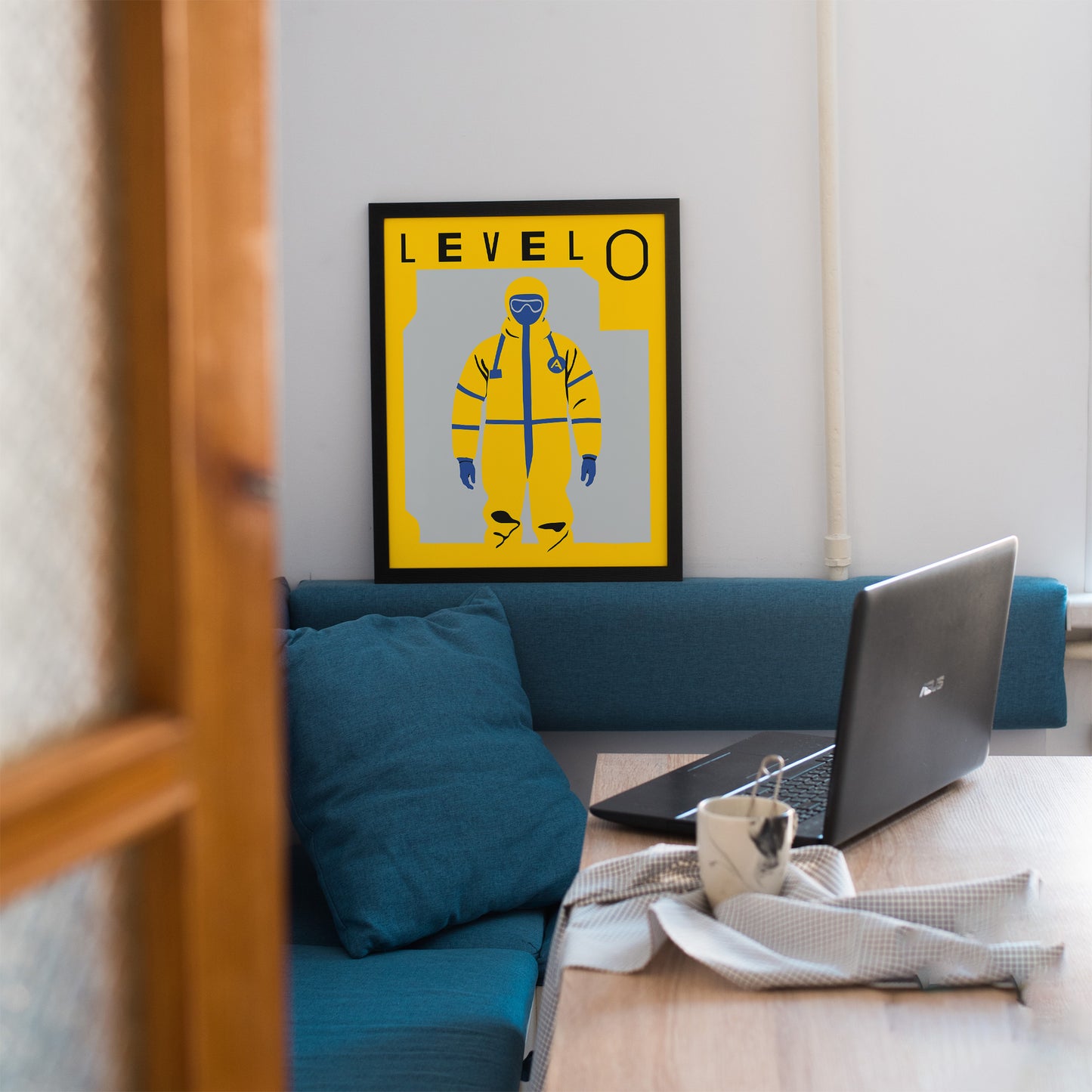 The Backrooms Hazmat Suit Poster