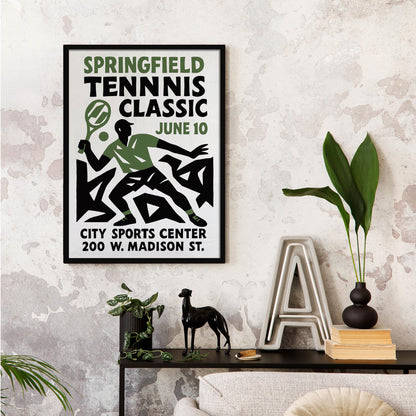 Springfield Tennis Poster Print