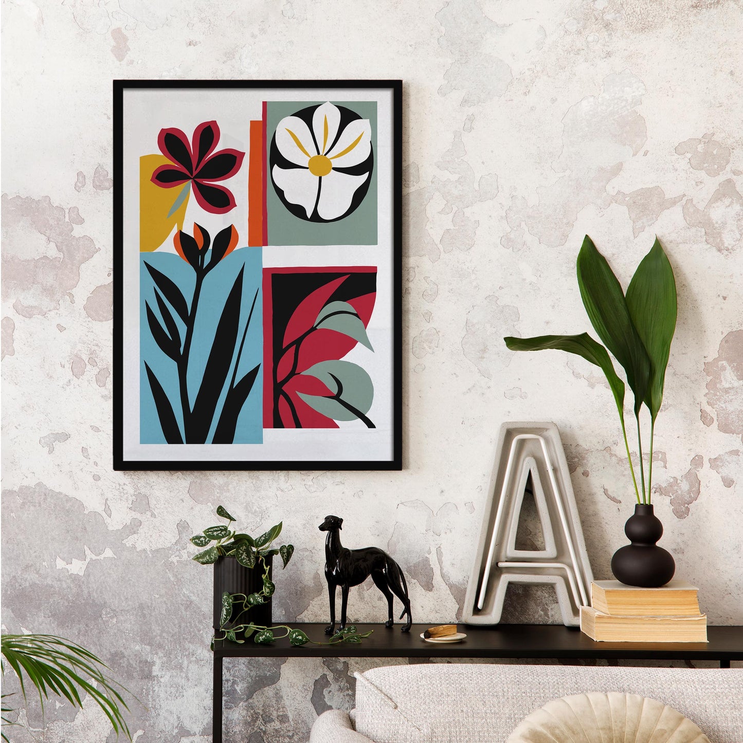 Modern Floral Wall Art Print