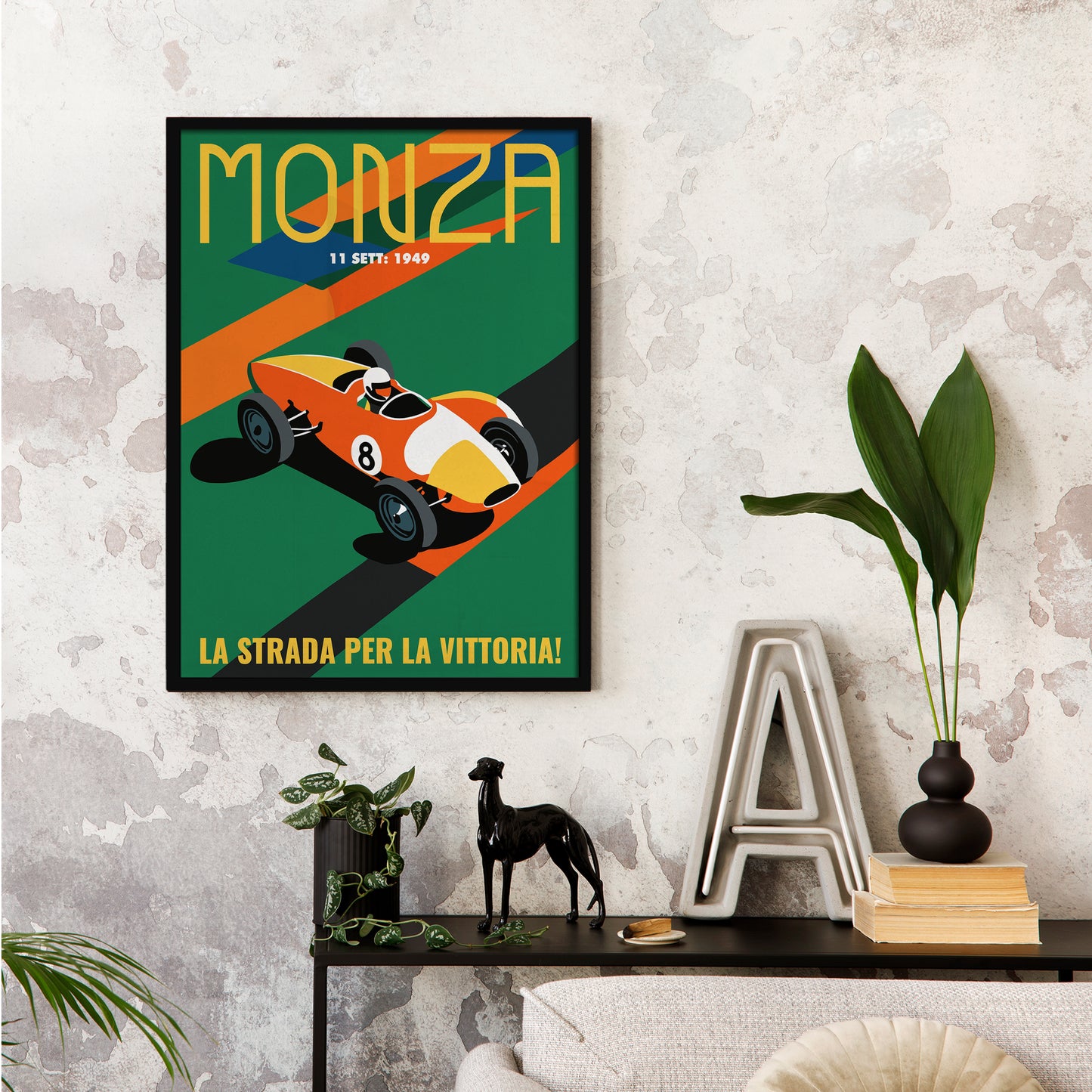 Monza 1949 Vintage Racetrack Poster
