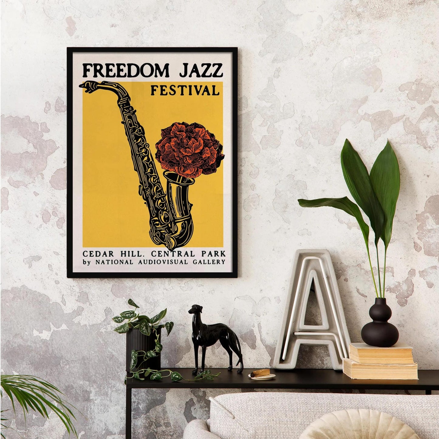 Jazz Poster for Music Lovers – Vibrant Saxophone  Print