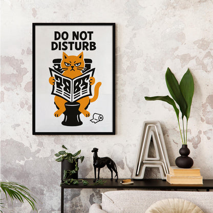 Do Not Disturb Cat Poster