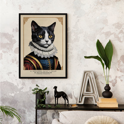 William Shakespeare Retro Theater Poster