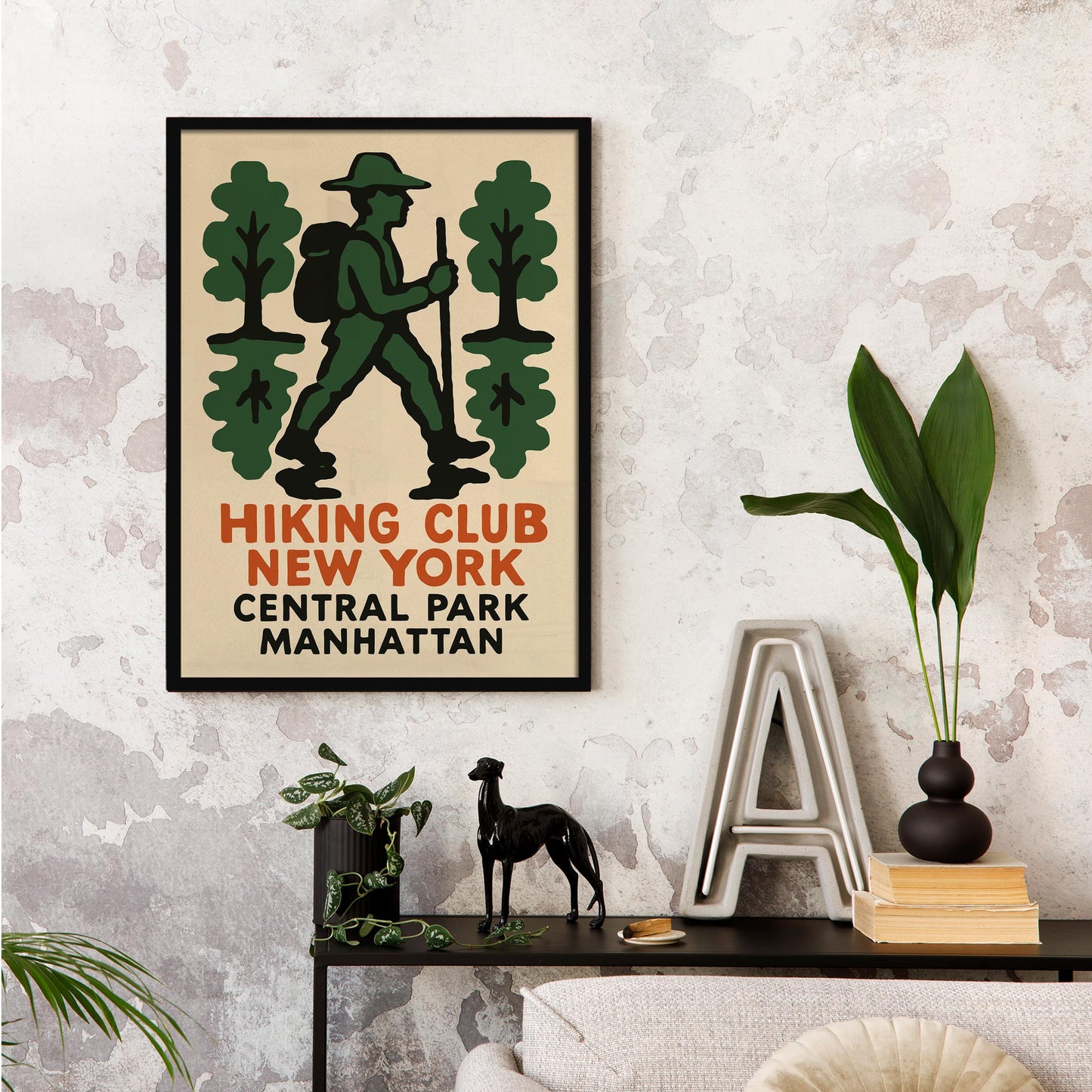 Vintage Hiking Club Central Park Wall Art
