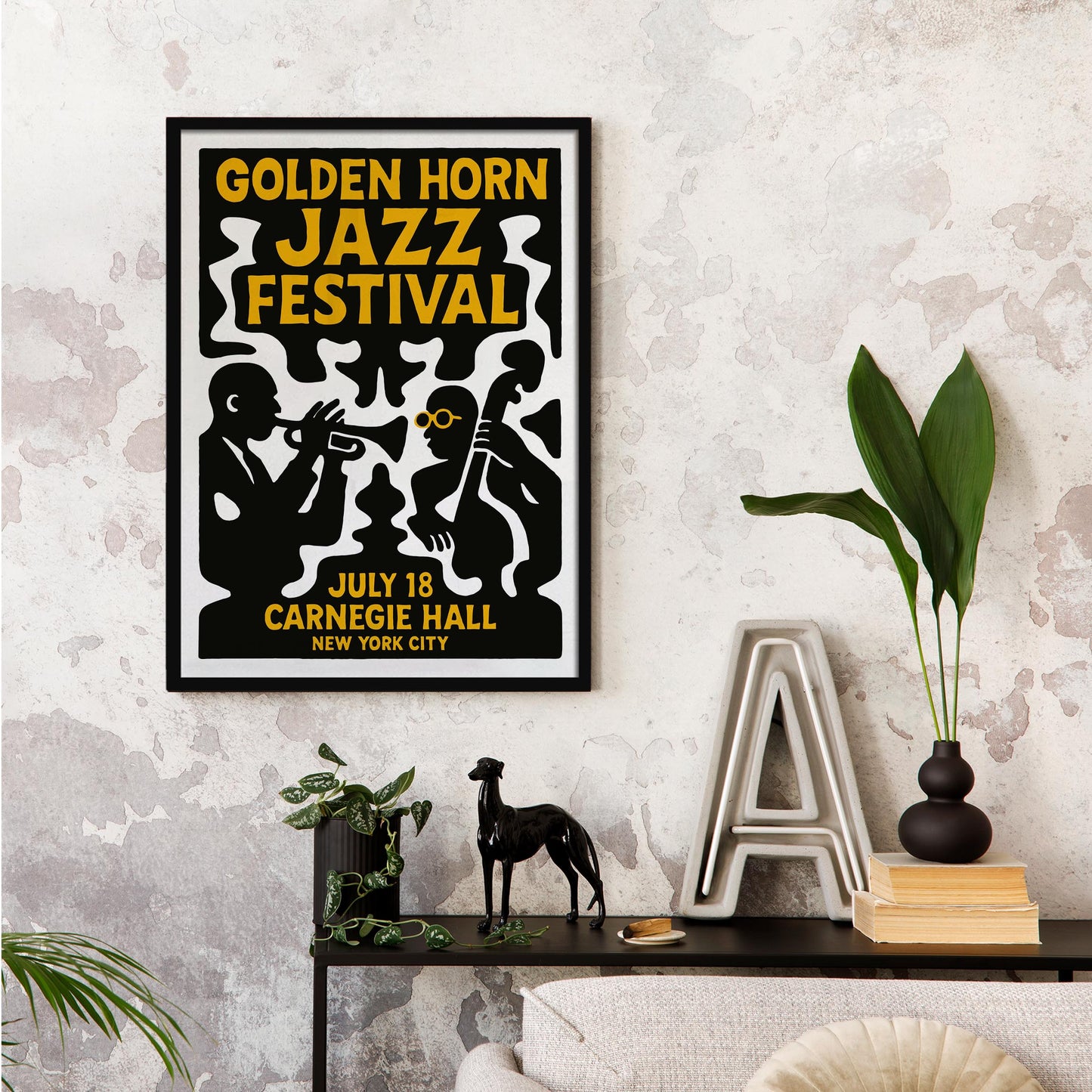 Retro Jazz Festival Poster Print
