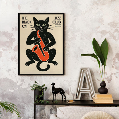 Black Cat Jazz Club Poster