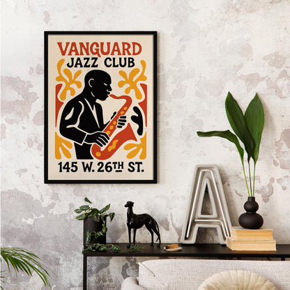 Jazz Club Sax Poster Print