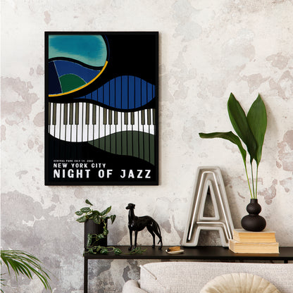 NYC Night of Jazz 2002 Retro Poster