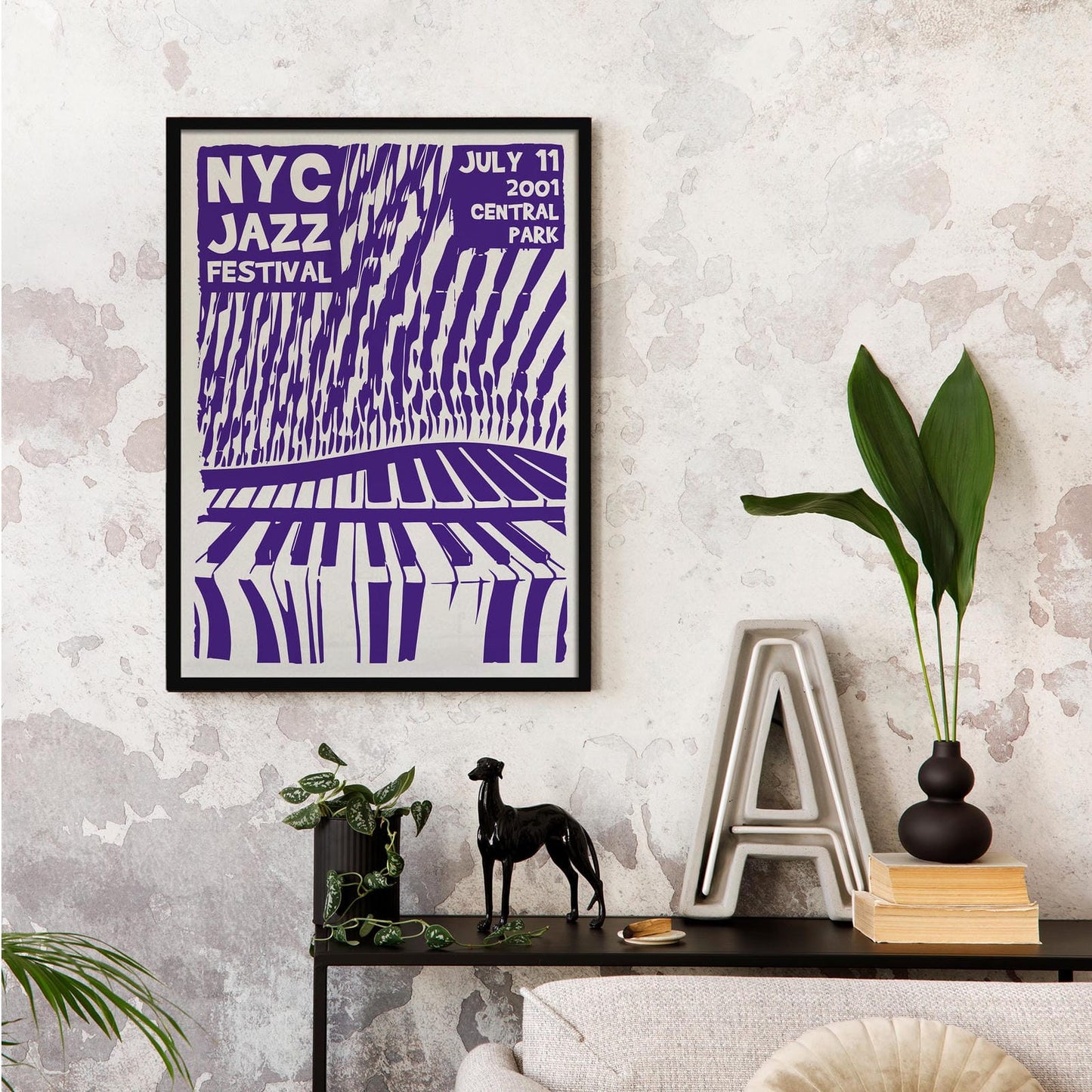 Purple Jazz Poster – NYC Festival Graphic Design